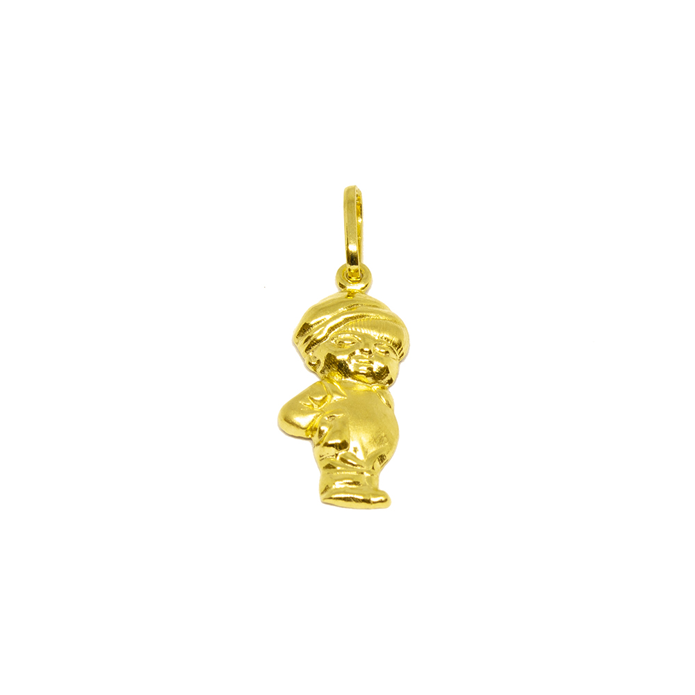 Pingente Boneco Alem�ozinho em Ouro 18 Kilates � 25316